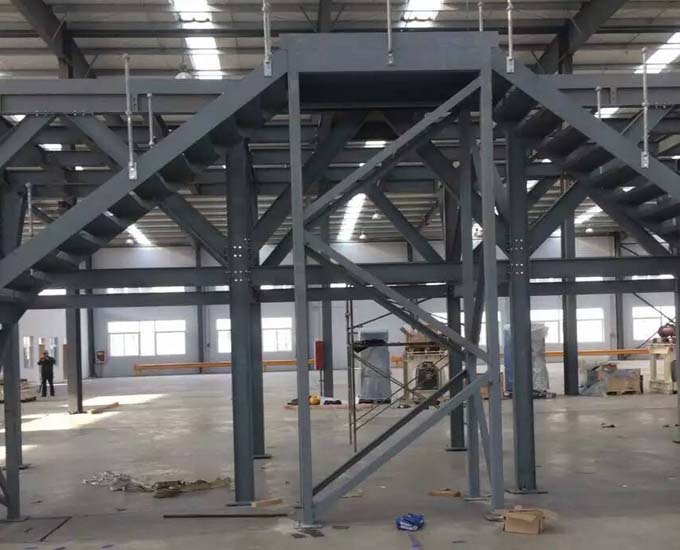 青島惜福鎮(zhèn)鋼結(jié)構(gòu)設備安裝工程現(xiàn)場